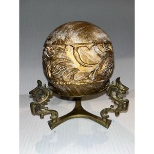 Brass dragon 3  leg stand with ceramic ball Stand can be used for many things.